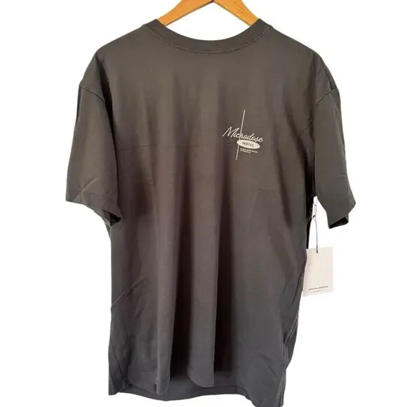 NWT Spiritual Gangster Micro Motel Boyfriend Tee Gray Women’s Size Small - Picture 3 of 9